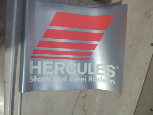 Hercules werbefahne motorrad - hercules,