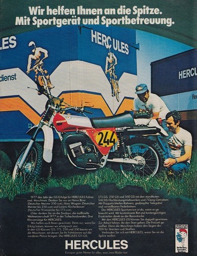Hercules motorräder reklame - hercules,