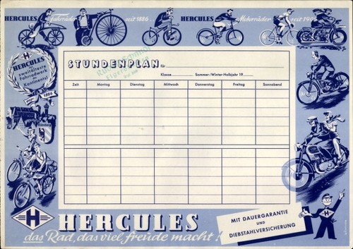 Stundenplan reklame hercules - stundenplan,