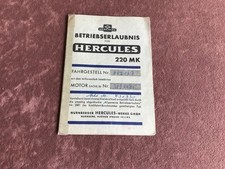 Betriebserlaubnis Hercules 220